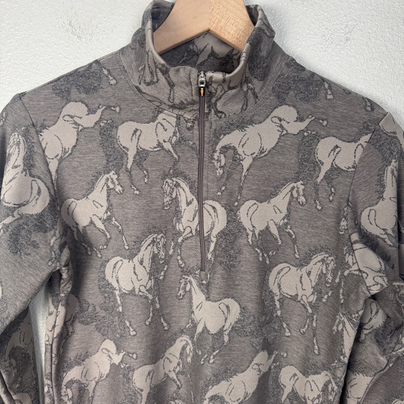 Kerrits Women’s Horse Print Half Zip Pullover - Picture 2 of 8